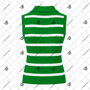 Wholesale Greek Iota Phi Lambda Sorority Clothing Embroidered Sleeveless Deep V-Neck Striped Pullover Sweater Vest - Product Image 2