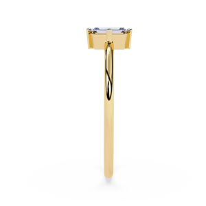 Bagues en diamant naturel, coupe émeraude unique, diamant serti, bague de fiançailles et de mariage vintage, certifiée IGI, bagues de luxe - Product Image 3