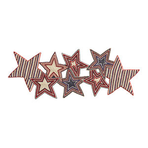 American Embroidered Star Table <b>Runner</b> Red White Blue Striped Cloth Home Decor <b>Washable</b> - Product Image 5