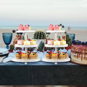 Hot <b>Sale</b> Large 3-Tiered Rustic Wood Tray <b>for</b> Party Decor Farmhouse Style Dessert Cupcake Display <b>Stand</b> Wooden Tiered <b>Cake</b> Holder - Product Image 4