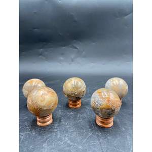 Esfera de Cristal de Dendrita de Tigre Natural Pulida de 5 cm para Exhibición Decorativa, Colección, Decoraciones de Cristal Natural Únicas - Product Image 3