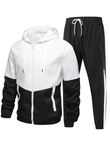 Ensemble de survêtement zippé de marque pour homme, respirant et confortable, qualité supérieure, faible MOQ, collection 2026 – Sweat à capuche et pantalon de jogging - Product Image 3