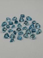 Lote de 10 topacios azules cielo de diferentes formas y tallas, piedras sueltas de 3-12 mm, topacio natural, piedra de topacio azul para la fabricación de joyas y manualidades.