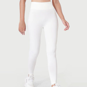 Leggings de sport respirants en maille à séchage rapide et antibactériens pour femme, coupe ajustée, taille mi-haute, longueur genou, en Spandex/Polyester - Product Image 4