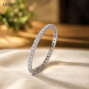Elegant Moissanite Tennis Bracelet Plated <b>Gold</b> Brilliant Round Shape Diamond Trendy Anniversary Gift for Her - Product Image 4