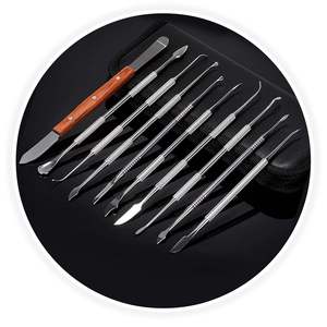 Instruments dentaires, kits dentaires, 10 pièces, acier inoxydable allemand, certifiés CE, poignée ergonomique, outils de sculpture de cire, outils dentaires manuels - Product Image 3