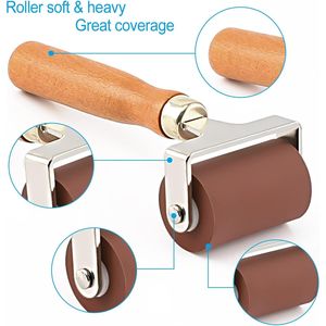 Rodillo de Goma Suave para Cinta Antideslizante, Tinta de Impresión y Herramientas de Estampado, Brayer para Manualidades en Cuero - Product Image 3