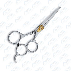 Ciseaux professionnels de coupe de cheveux à bord droit avec poignée repose-doigts à 3 anneaux Ciseaux de coiffeur Soins de beauté personnels pour salon de coiffure Vente en gros - Product Image 5