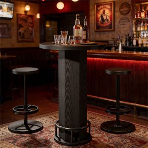 Set da Bar con Tavolo e Due Sgabelli, Tavolino da Caffè e Sedie, Arredamento Resistente ed Elegante - Product Image 1