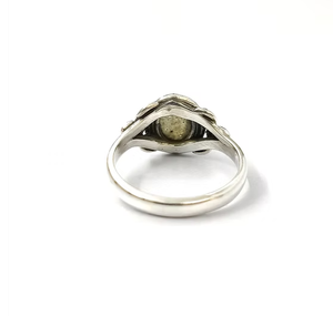 Dainty Labradorite Gemstone <b>Ring</b> <b>Set</b> In 925 <b>Sterling</b> <b>Silver</b> Handcrafted Minimalist Smooth Fit <b>Ring</b> Perfect For Gift - Product Image 4