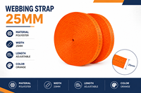 Sangle de fixation de cargaison en polyester élastique à chevrons, rouleau de 25 mm, haute résistance, qualité industrielle, tissée, directement de l'usine OEM