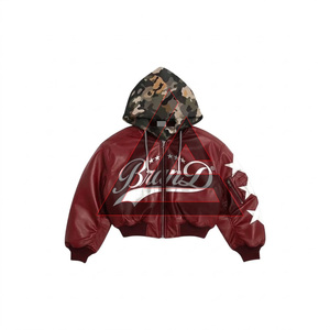 Survêtements d'hiver pour hommes de haute qualité avec logo personnalisé, coupe classique, pantalon en jean et sweat à capuche en cuir, nouveau design. - Product Image 5