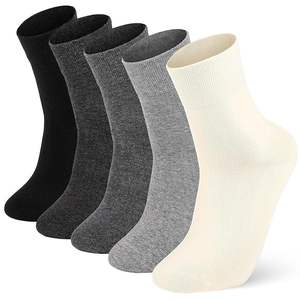 Chaussettes de course à compression Crosspoint légères de qualité, pour jeunes, noires, coussinées, chaudes, pour l'entraînement quotidien, imperméables, été, mi-mollet - Product Image 1