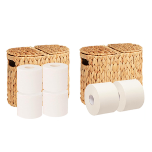 Portarrollos de Papel Higiénico Tejido Artex Hai Nam, Organizador de Almacenamiento, Estilo Nórdico, Cubierta de Ratán Natural, Portarrollos de Papel para Baño - Product Image 1