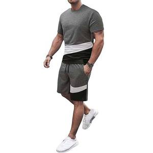 High Quality Summer <b>T</b> <b>Shirts</b> Sets Casual Solid Jogger <b>T</b> <b>Shirt</b> and Shorts Custom Short Sleeve Clothes Summer Twin Sets For Men - Product Image 6