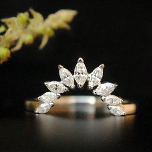 Bague de fiançailles droite en or 10 carats pour amour et cadeaux Star Dust à une seule broche 7 diamants cultivés en laboratoire - Product Image 4