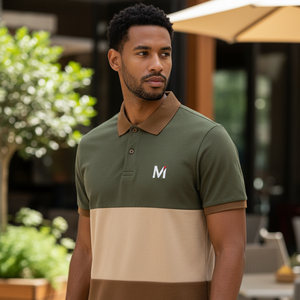 Polo Homme Oversize Style Streetwear en Coton Piqué Respirant à Manches Courtes avec Logo Personnalisé Grande Taille Décontracté - Product Image 6