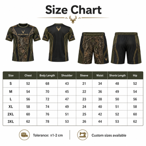 Ensemble chemise et short de chasse pour homme Hunt Club, imprimé floral, manches courtes, polyester respirant, vêtements d'extérieur pour l'été - Product Image 3