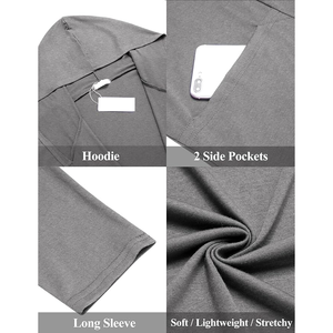 Cardigan long léger à capuche pour homme, ouvert sur le devant, drapé, vêtement d'extérieur d'été - Product Image 5