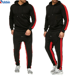 Sudadera con Capucha y Pantalones Deportivos de Manga Larga 2 en 1 para Hombre, Estilo Urbano, Transpirable, de Secado Rápido, Ligero, Estampado, Sólido y de Gran Peso - Product Image 2