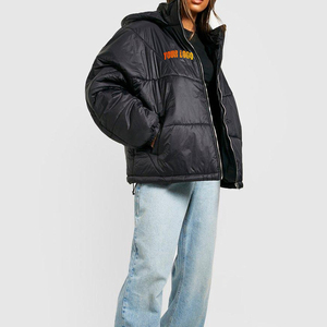 Premium Quality Durable Washable <b>Ladies</b> <b>Winter</b> Waterproof Lightweight Solid Hooded Puffer Coat Casual Warm Breathable Coat - Product Image 1