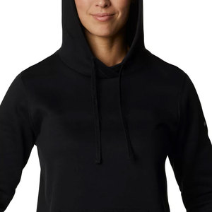 Sweat-shirt à capuche uni noir personnalisé pour femme, en molleton vierge de haute qualité, vente en gros, haut à capuche décontracté, vêtements de sport - Product Image 5