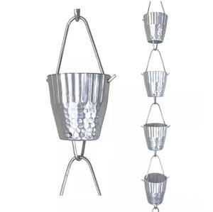 Elegante Cadena de Lluvia Antigua - Decoración de Jardín Hecha a Mano en Aluminio con Diseño Refinado y Flujo de Agua Poético - Product Image 2