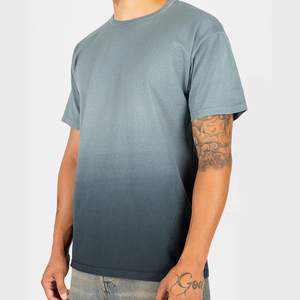 เสื้อยืดคอตตอนย้อมสีสำเร็จรูปแบบ OEM เสื้อยืดคอตตอนย้อมสีแบบกำหนดเองเนื้อหนา โรงงานผลิตเสื้อยืดคอตตอนย้อมสีสำเร็จรูป - Product Image 6