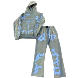 Conjuntos Deportivos con Capucha de Diseño Personalizado al por Mayor, Conjuntos Deportivos Transpirables de Moda, Conjunto de 2 Piezas con Estampado 3D de Primera Calidad - Product Image 2