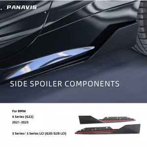 PANAVIS - Juego de faldones laterales de fibra de carbono seca para BMW Serie 3 G20 G28 Serie 4 G22 2021-2025 - Product Image 1