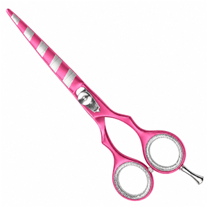 Ciseaux de coiffure professionnels de 5 pouces en acier inoxydable, durables, dernier design, pour droitiers, utilisation en salon, ciseaux de coupe de cheveux réutilisables - Product Image 1