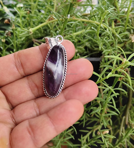 Vente chaude Chevron Améthyste Premium Qualité Pierre Naturelle Pendentif Collier Nouvelle Arrivée Sculpté Décoration de La Maison pour Orthodoxe - Product Image 4