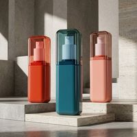 Bouteilles cosmétiques carrées en PET en gros avec pompe à lotion 50ml 100ml avec bouchon pour emballage de parfum et cosmétiques Fabricant Vietnamien