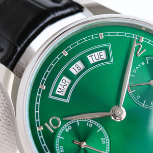 Montre mécanique automatique pour homme, rétro, de haute qualité, luxueuse, avec cadran émeraude, sport, voyage, affaires, affichage de la date, calendrier - Product Image 3