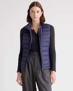 <b>Women</b> Down Alternative Puffer Vest Quilted <b>Sleeveless</b> Waistcoat Stand Collar Zip Front Streetwear Knitted Logo for Casual Travel - Product Image 1