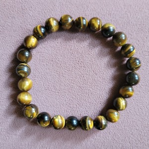 Pulsera de Ojo de Tigre Amarillo de Primera Calidad, Hecha a Mano con Cuentas de Piedra Natural de 8 mm, de un Solo Círculo, Tendencia de Moda, Regalo de Año Nuevo - Product Image 6