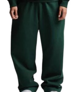 Mens Deep Green Fleece Hoodie And Jogger Tracksuit <b>Set</b> Winter Casual Pullover Hooded Sweatshirt Pants Streetwear For Men - Product Image 5