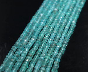 Cuentas de rondelle facetadas de apatita natural de 4-5MM con 13 pulgadas de longitud para la fabricación de joyas - Product Image 1