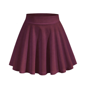 Custom <b>Black</b> Summer Solid Pleated Dropped Waist Short Mini <b>Skirt</b> for <b>Women</b> Casual Sports 100% Cotton Breathable - Product Image 3