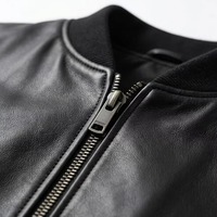 Jaket Kulit Asli Pria 2026 Model Slim Fit Modern Gaya Biker Musim Dingin Ukuran Besar Ramah Lingkungan Kasual Streetwear