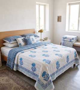 Indian Handmade Kantha <b>Quilt</b> Bedcover Trusted Exporter of Premium Cotton <b>Bedding</b> for Retail Chains Hotels and Home Textile Buyer - Product Image 1