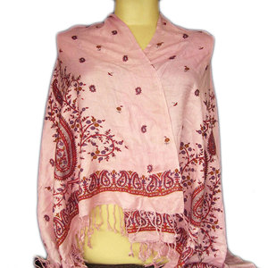 Elegante Bufanda de Sarga con Estampado Paisley y Floral, Accesorio de Moda Ligero de Primera Calidad con Tela Suave al Tacto de Seda, Artístico - Product Image 2