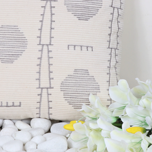 Hand Tufted Texture Boho Blue and Gray Stripe Fringe Cushion Cover Handmade <b>Decorative</b> <b>Pillow</b> Case for Sofa Bedroom Living Room - Product Image 4