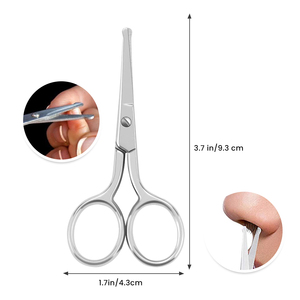 Tijeras Profesionales para Cutículas Nasales de Acero Inoxidable con Hoja Recta, Color Personalizado, Venta al por Mayor, Tijeras para el Cuidado Nasal - Product Image 3