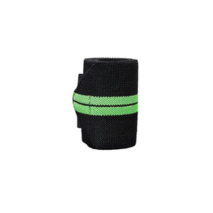 Unisex Wrist Support Brace <b>Black</b> with Green Stripes Hook Loop Closure Breathable Non Slip Weight Lifting Strength Training <b>Wrap</b> - Product Image 6