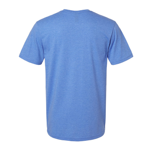 T-shirt décontracté à manches courtes pour homme, col rond, tricoté, coupe classique, couleur unie bleu 2027 - Product Image 5