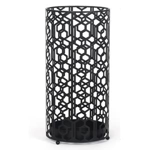 Porte-parapluies moderne en métal à motif brique, support d'entrée en fer noir thermolaqué pour commande en gros - Product Image 4