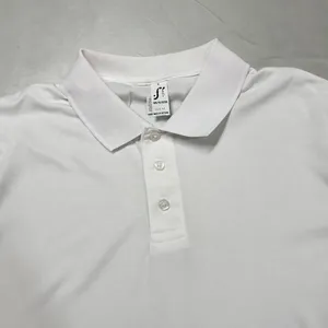 Polo blanc pour homme à manches courtes |   Col à 3 boutons coupe classique |   Poly Performance |   Nouveau M - Product Image 5