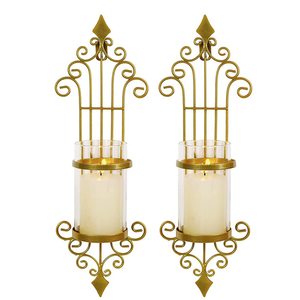 Iron Wall Candle Holders Decorative Wall Mounted Candle <b>Sconces</b> for Elegant Home Decor - Product Image 1