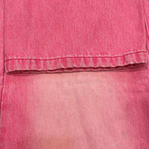 Jean en denim rose coupe droite taille mi-haute coupe régulière teint en pièce couleur unie décontracté pour homme style printemps - Product Image 3